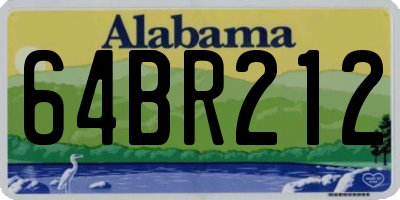 AL license plate 64BR212