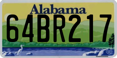 AL license plate 64BR217