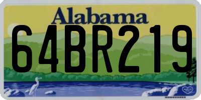 AL license plate 64BR219