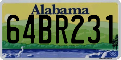 AL license plate 64BR231