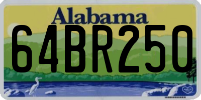 AL license plate 64BR250