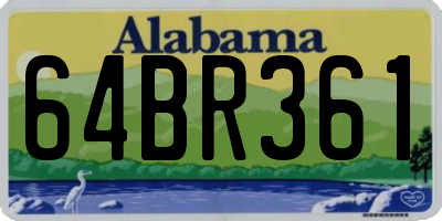 AL license plate 64BR361