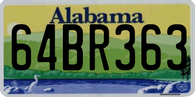AL license plate 64BR363