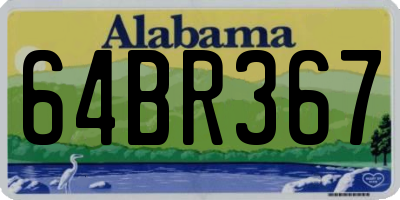 AL license plate 64BR367