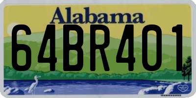 AL license plate 64BR401