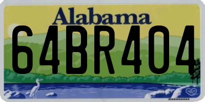 AL license plate 64BR404