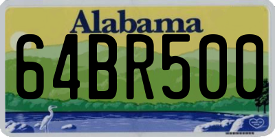 AL license plate 64BR500