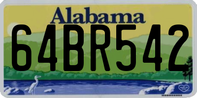 AL license plate 64BR542