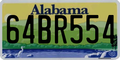 AL license plate 64BR554