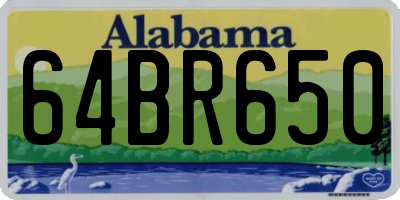 AL license plate 64BR650