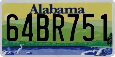 AL license plate 64BR751