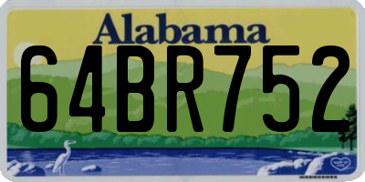 AL license plate 64BR752