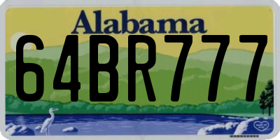 AL license plate 64BR777