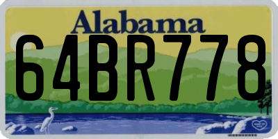 AL license plate 64BR778