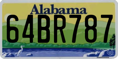 AL license plate 64BR787