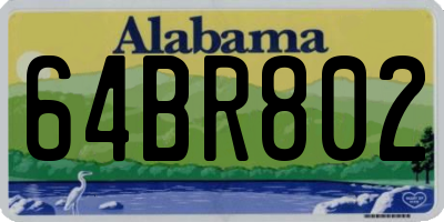 AL license plate 64BR802