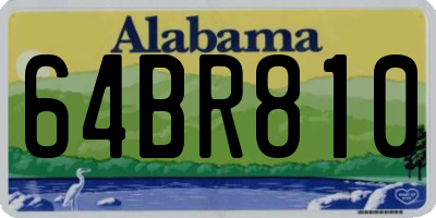 AL license plate 64BR810
