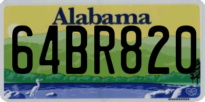AL license plate 64BR820
