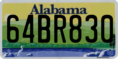 AL license plate 64BR830