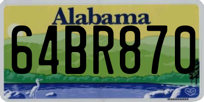 AL license plate 64BR870