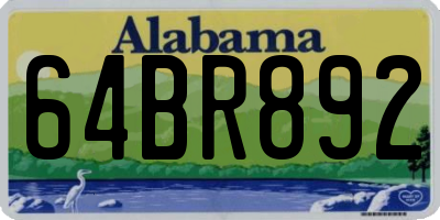 AL license plate 64BR892