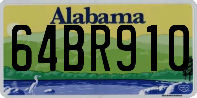 AL license plate 64BR910