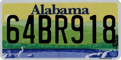 AL license plate 64BR918