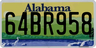 AL license plate 64BR958