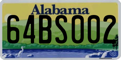 AL license plate 64BS002
