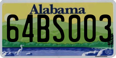 AL license plate 64BS003