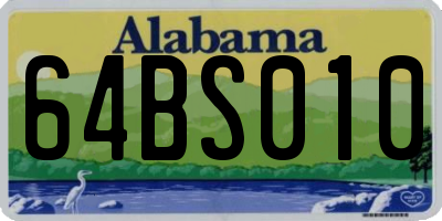 AL license plate 64BS010
