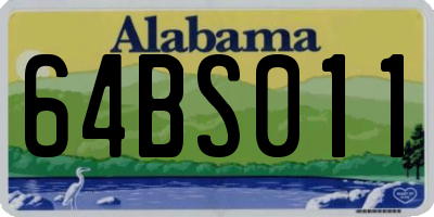 AL license plate 64BS011