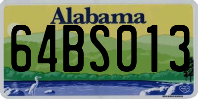 AL license plate 64BS013