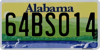 AL license plate 64BS014