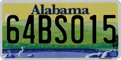 AL license plate 64BS015