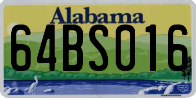 AL license plate 64BS016