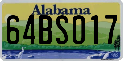 AL license plate 64BS017