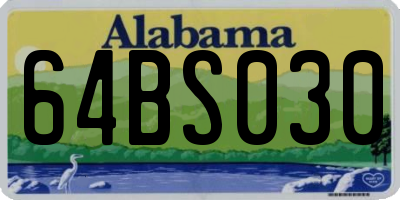 AL license plate 64BS030