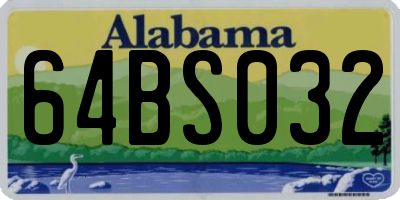 AL license plate 64BS032