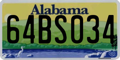 AL license plate 64BS034