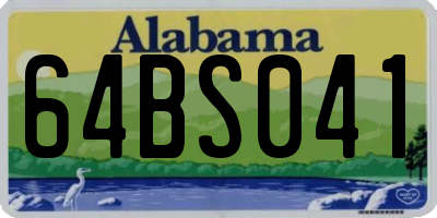 AL license plate 64BS041