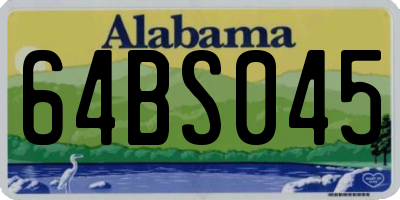 AL license plate 64BS045