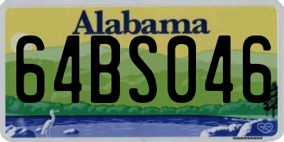 AL license plate 64BS046
