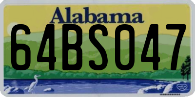 AL license plate 64BS047