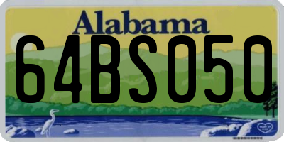 AL license plate 64BS050
