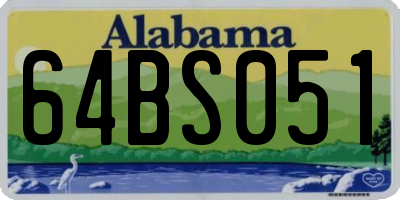 AL license plate 64BS051