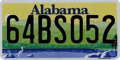 AL license plate 64BS052