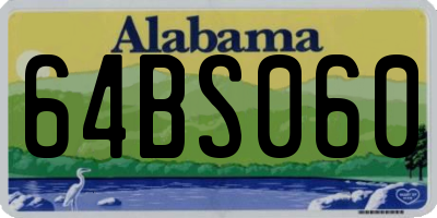 AL license plate 64BS060
