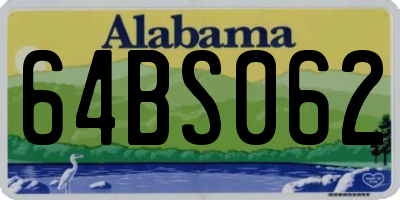 AL license plate 64BS062
