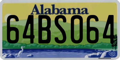 AL license plate 64BS064